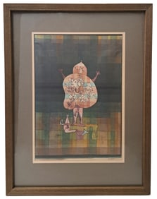 Paul Klee Pochoir Ventriloquist Caller in the Moor c. 1922 Cubist Composition c. 1964 Jacomet
