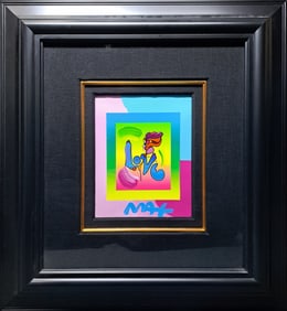 Peter Max Love on The Blend Loving Suite Mixed Media Acrylic Painting Color Lithograph Park West COA