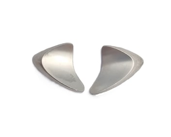 Georg Jensen Denmark 88 Massive Oversized Retro Futurist Sterling Silver Mid Century Cuff Links