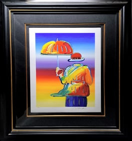 Peter Max Umbrella Man Serigraph On Wove Paper Park West Appraisal COA Hand Signed And Numbered