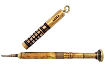 Cartier 14K Gold Perpetual Calendar Enamel Stockbrokers Pencil