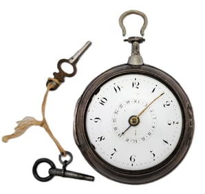 Antique Running 1803 Charles Norman London Sterling Silver Fussee Pocket Watch