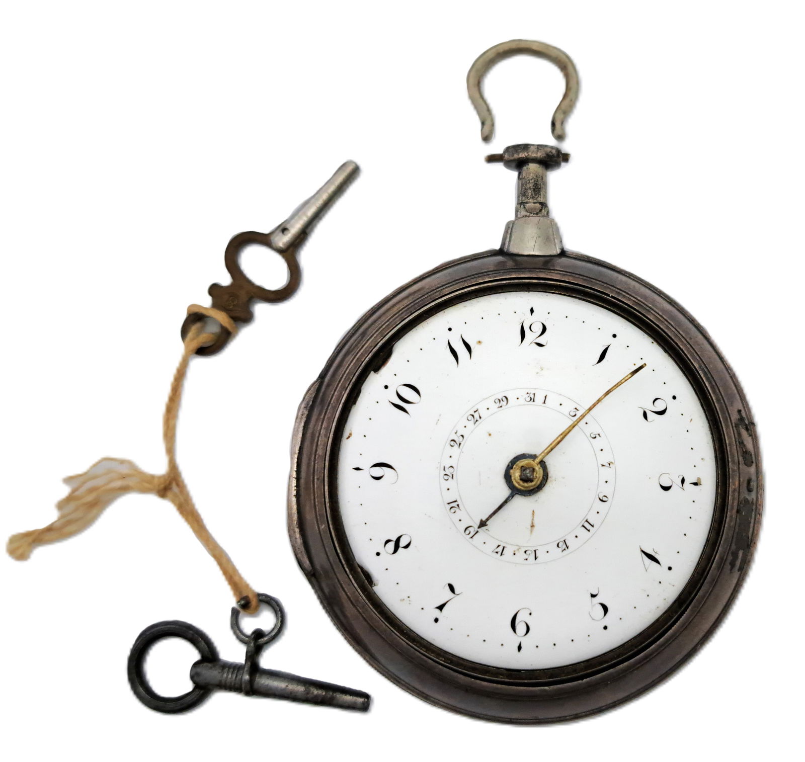 Antique Running 1803 Thomas Goslee London Sterling Silver Fussee Pocket Watch