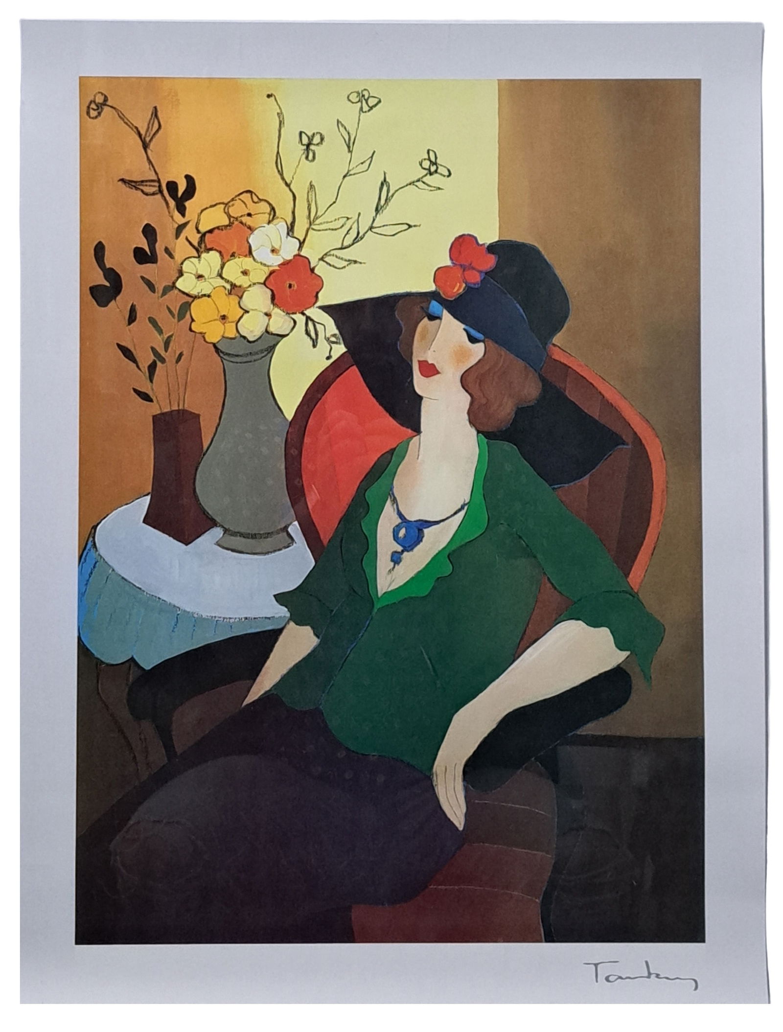 Itzchak Tarkay Happy Recollection Seriolithograph In Color On Archival Paper w/ Park West COA: Described By:Dillon CNX 0330 0914 Title:Itzchak Tarkay Happy Recollection Seriolithograph In Color On Archival Paper w/ Park West COA Description: Itzchak Tarkay Happy Recollection Seriolithograph In