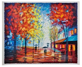 Slava Ilyayev Signed Winter Day Limited Edition Numbered Printer’s Proof Serigraph w/ Park West