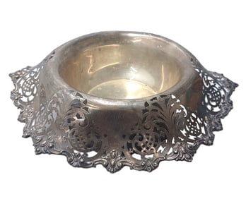 Shreve & Co San Francisco 925 Sterling Silver Bowl Basin Fretwork