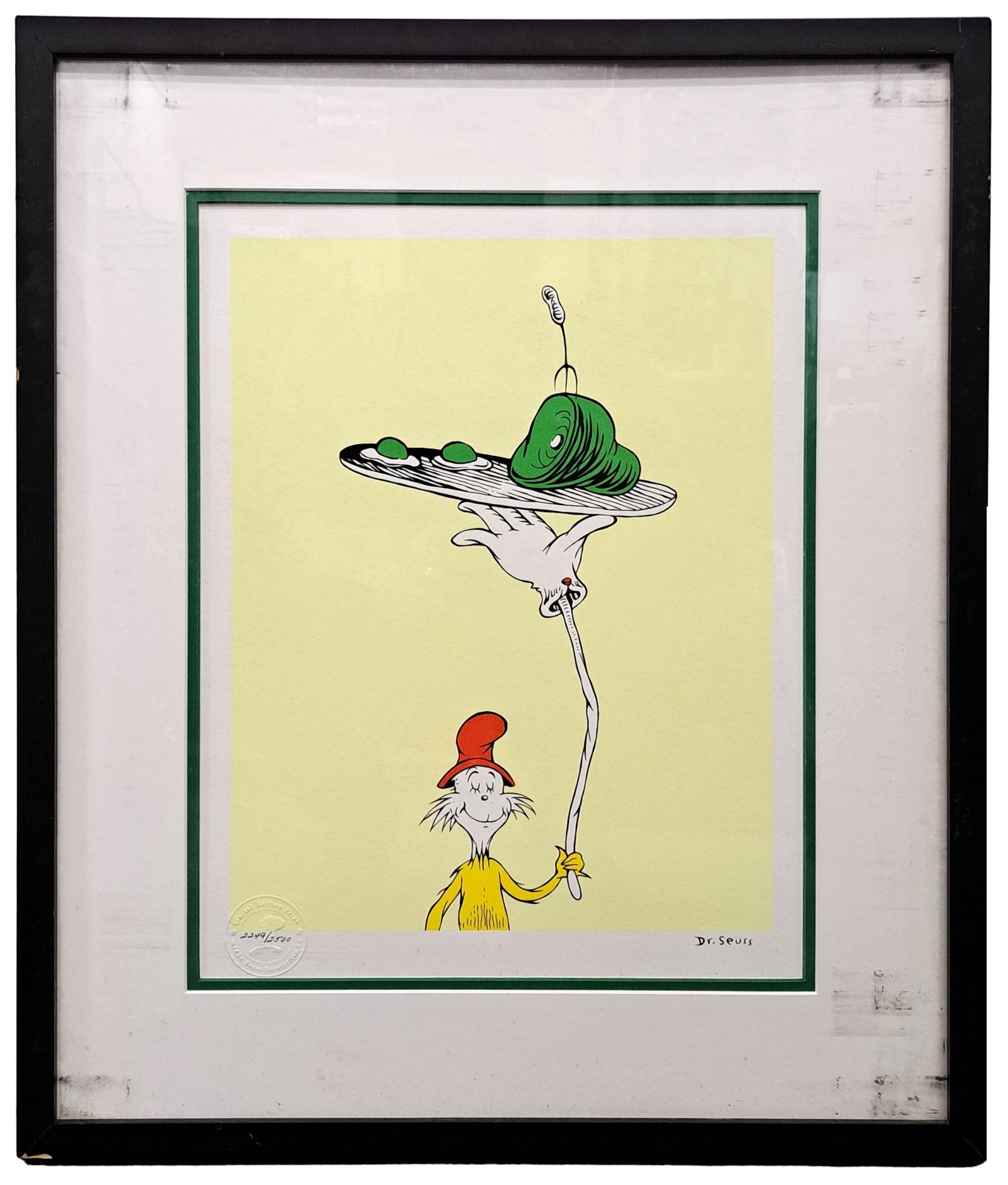 Dr. Seuss Theodore Geisel Green Eggs and Ham Limited Edition Serigraph Blind Stamp w/ COA (1 of 8)