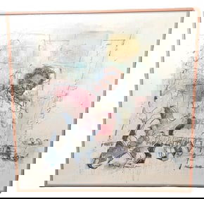 Large Gary Patterson Marion Barnes Music Painting B.B. and Lucille 40x40in New Orleans Louisiana