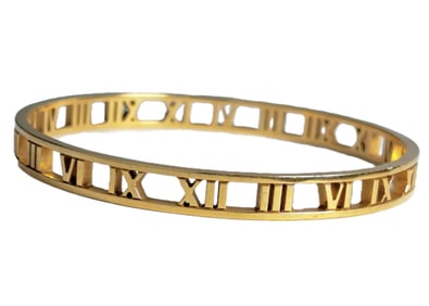 Tiffany Co. Atlas 18k Gold Ladies Bangle Bracelet