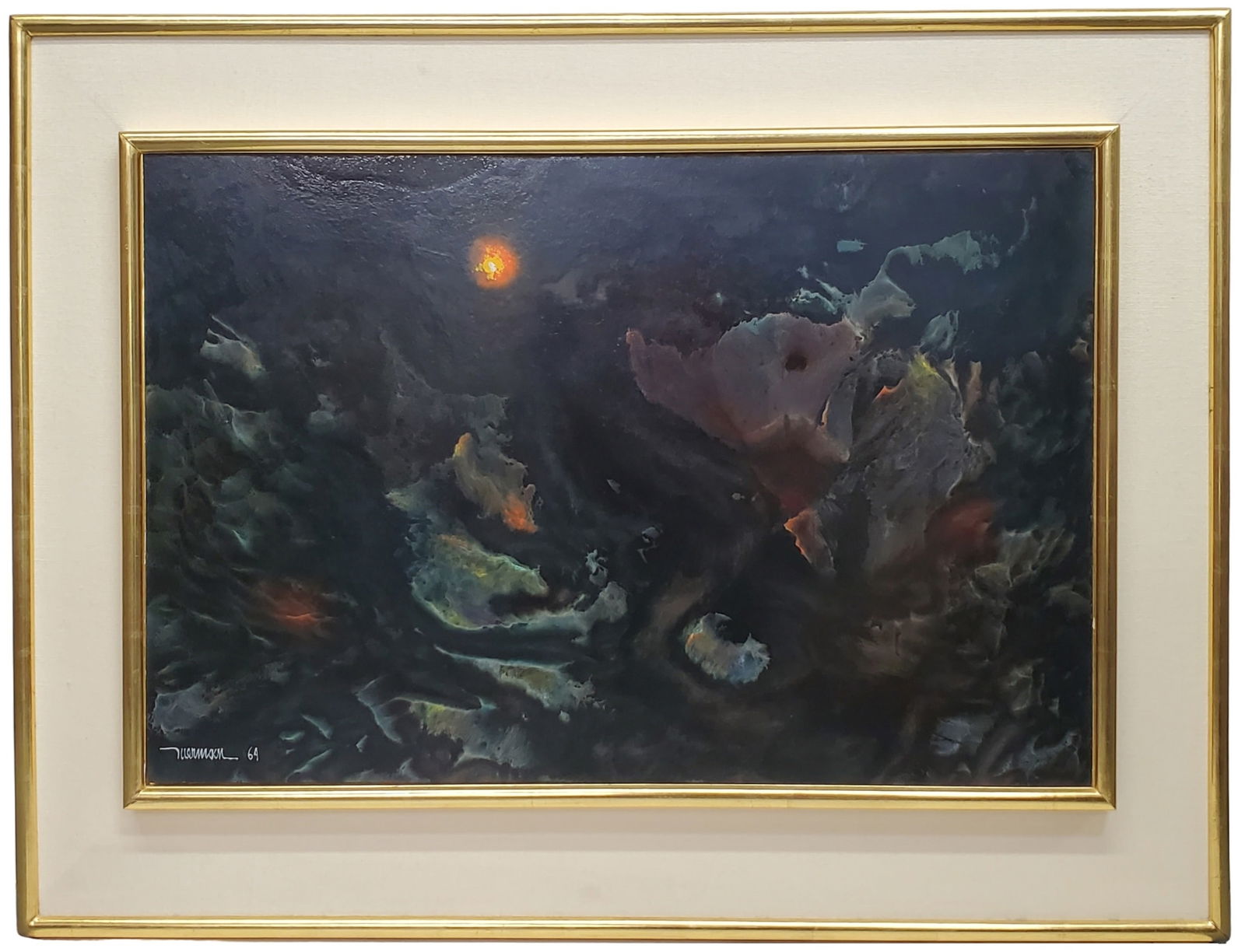 Leonardo Nierman Untitled 1964 Oil on Masonite 23.5 x 15.75 Inch Painting Mexican Modernist w/ Book (1 of 10)