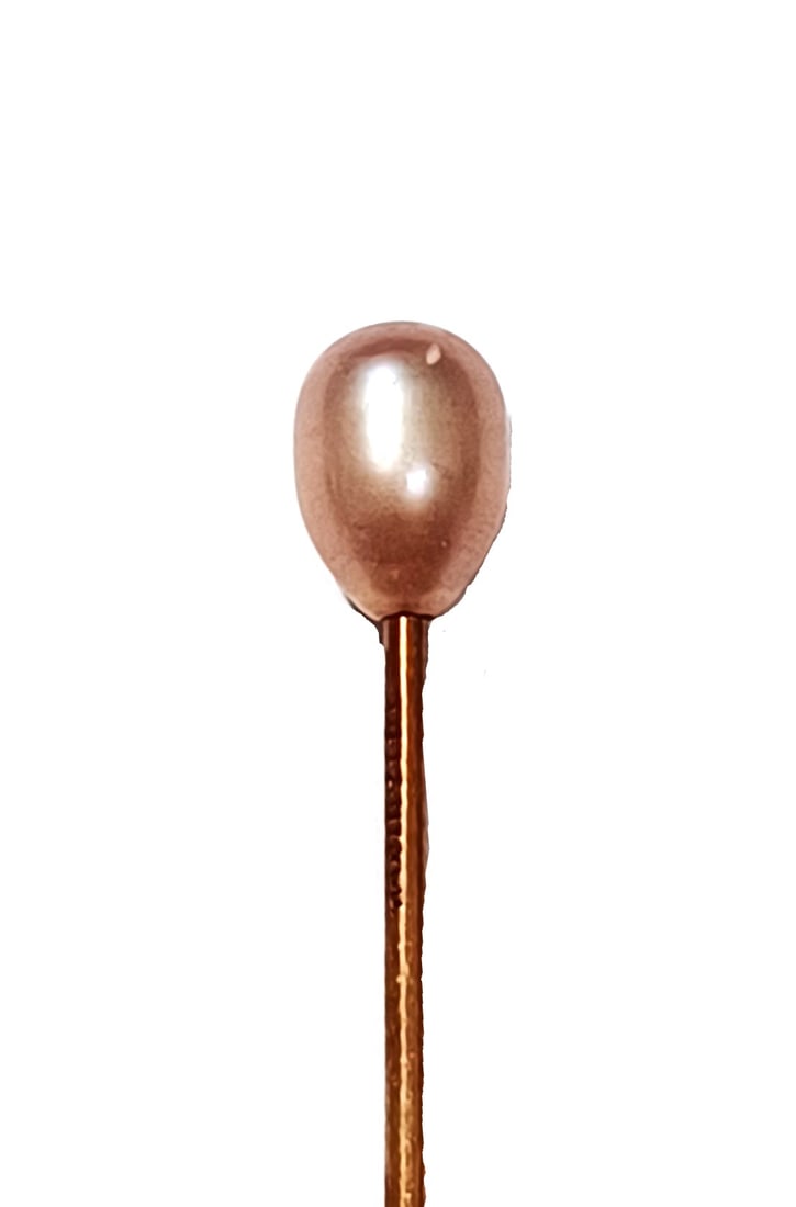 18k Gold Tiffany & Co Large Natural Pearl Antique Stick Pin (1 of 4)