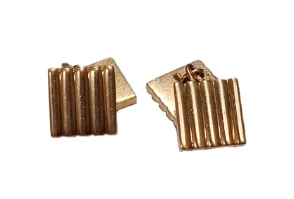 Tiffany & Co 14k Gold Cufflinks Square Face w/ Chain
