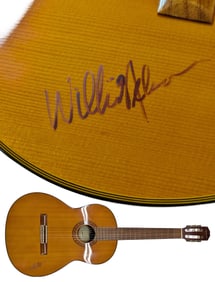 Willie Nelson Signed Epiphone By Gibson Model C-40 Autographed Classical Acoustic Guitar
