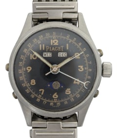 Unusual Aero Day Date Moonphase Complicated Vintage Mens Triple Date Automatic Wrist Watch