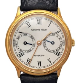 Audemars Piguet Automatic 18k Gold 33mm Mens Day Date Wrist Watch