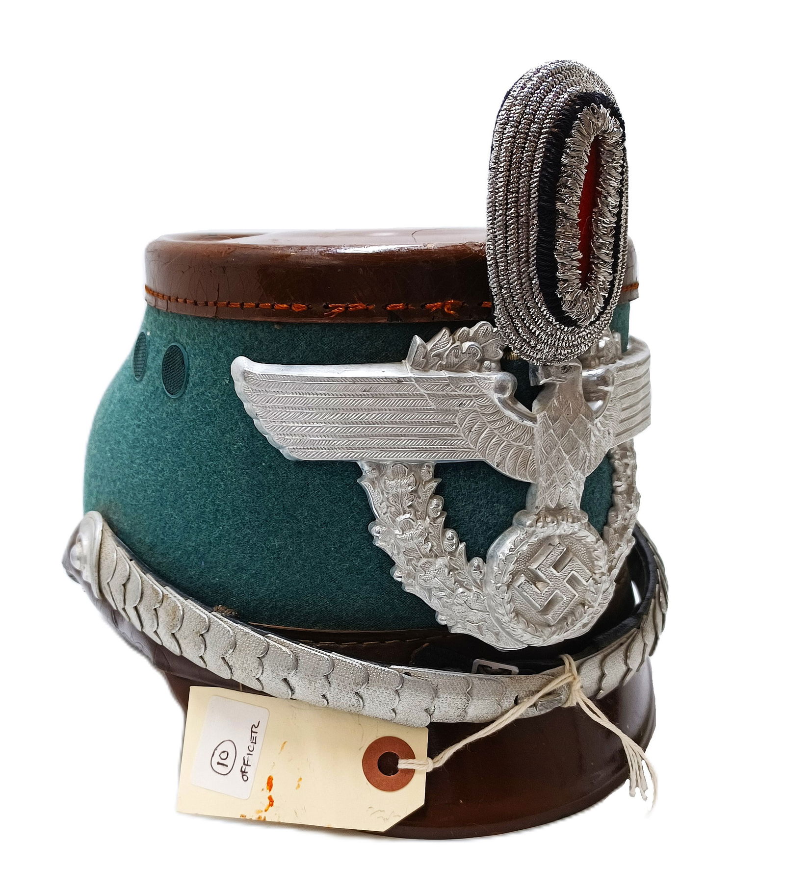 German WW2 Era Police Officer Shako Complete Set Mint (1 of 5)