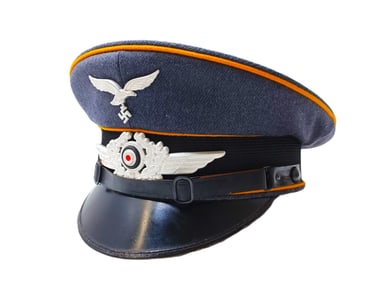 German WW2 Airforce Luftwaffe Enlisted Dress Visor Cap Mint