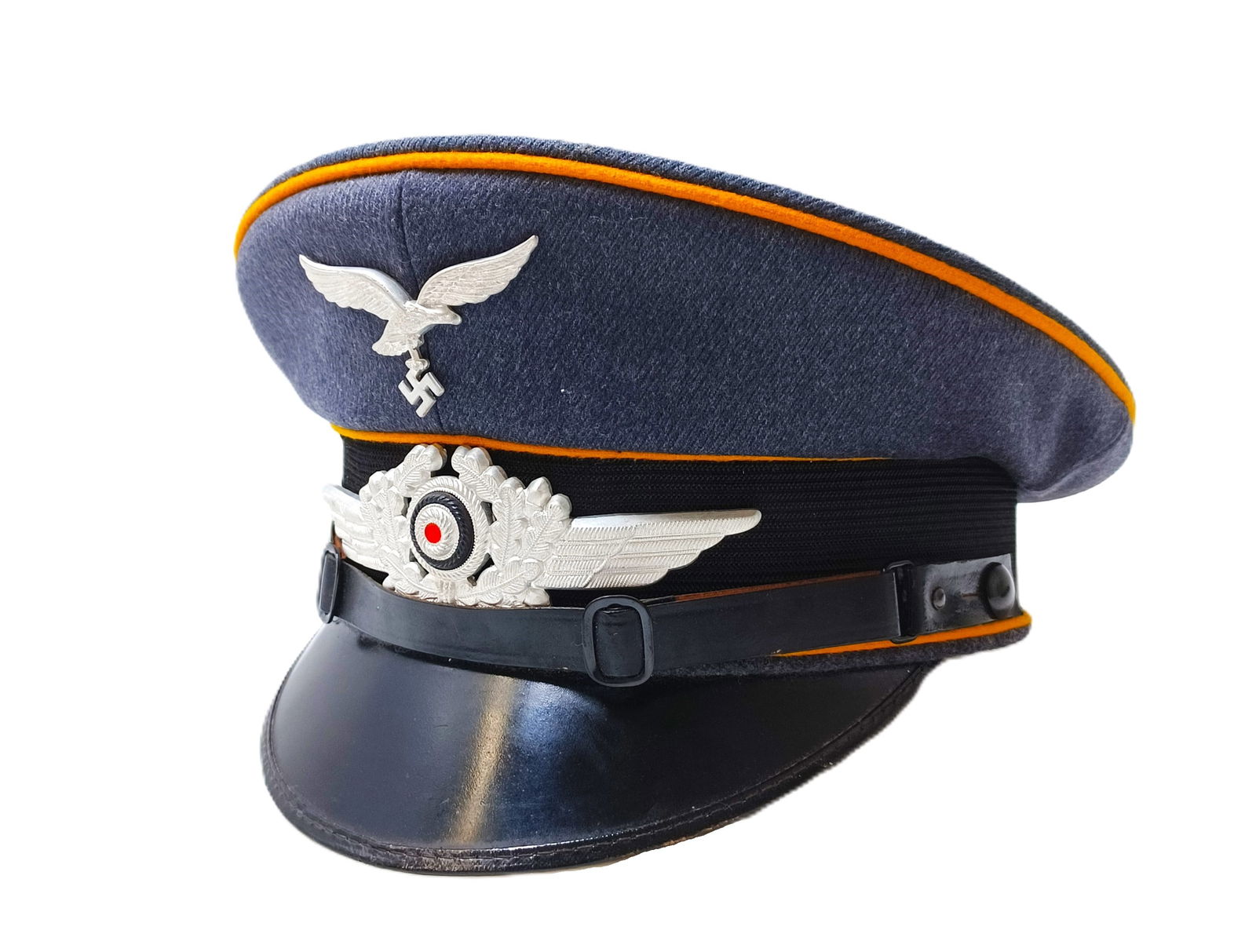 German WW2 Airforce Luftwaffe Enlisted Dress Visor Cap Mint (1 of 5)