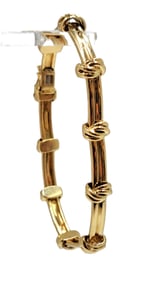 Vintage Heavy 18k Yellow Gold Tiffany & Co. Love Knot Bracelet 30g 7.5in