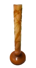 Art Nouveau Galle Signed Cameo Bud Vase Circa 1910