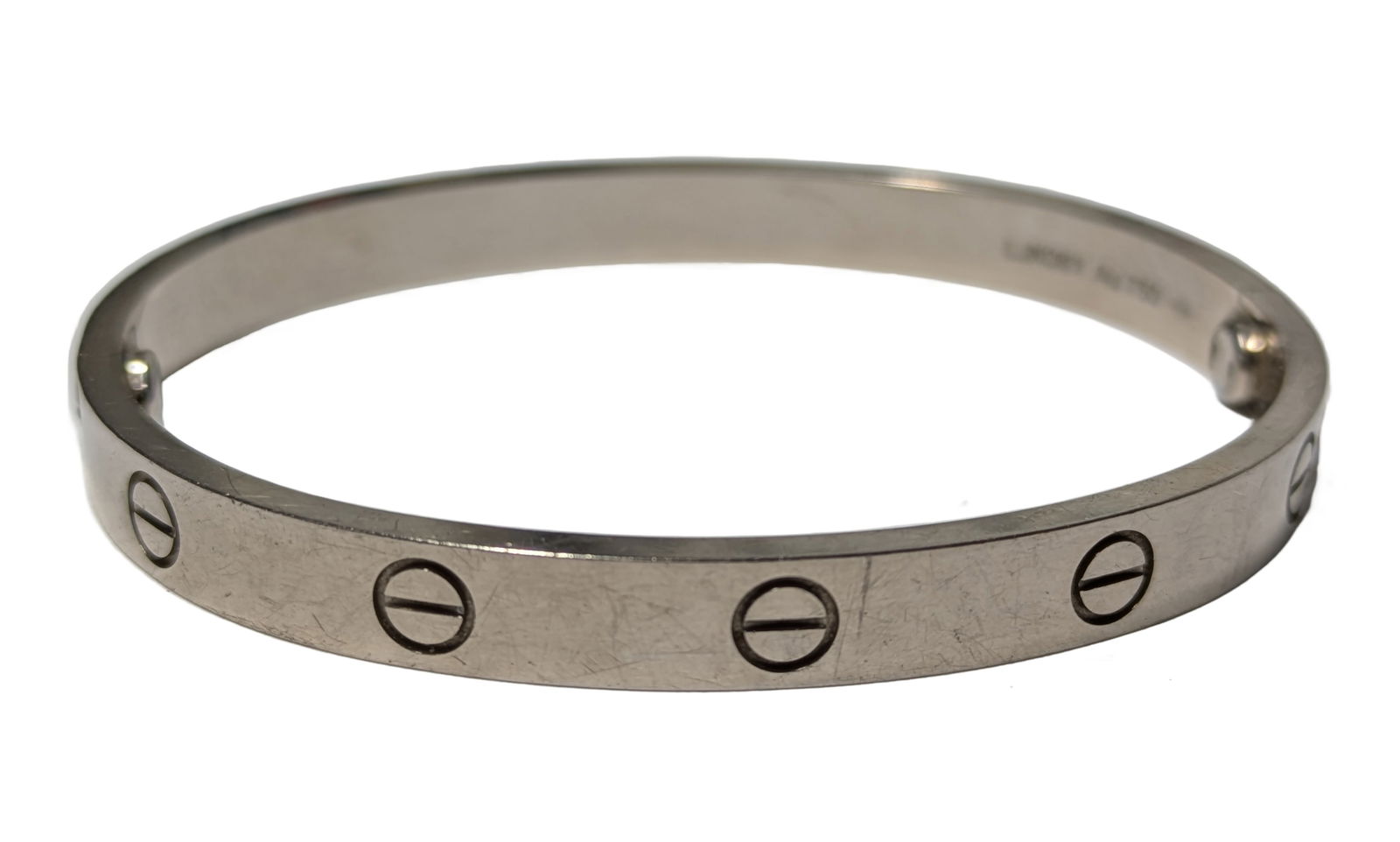 18K Gold Cartier Love Bracelet w/ Box Papers Screwdriver Size 17 Signed Numbered Vintage (1 of 11)