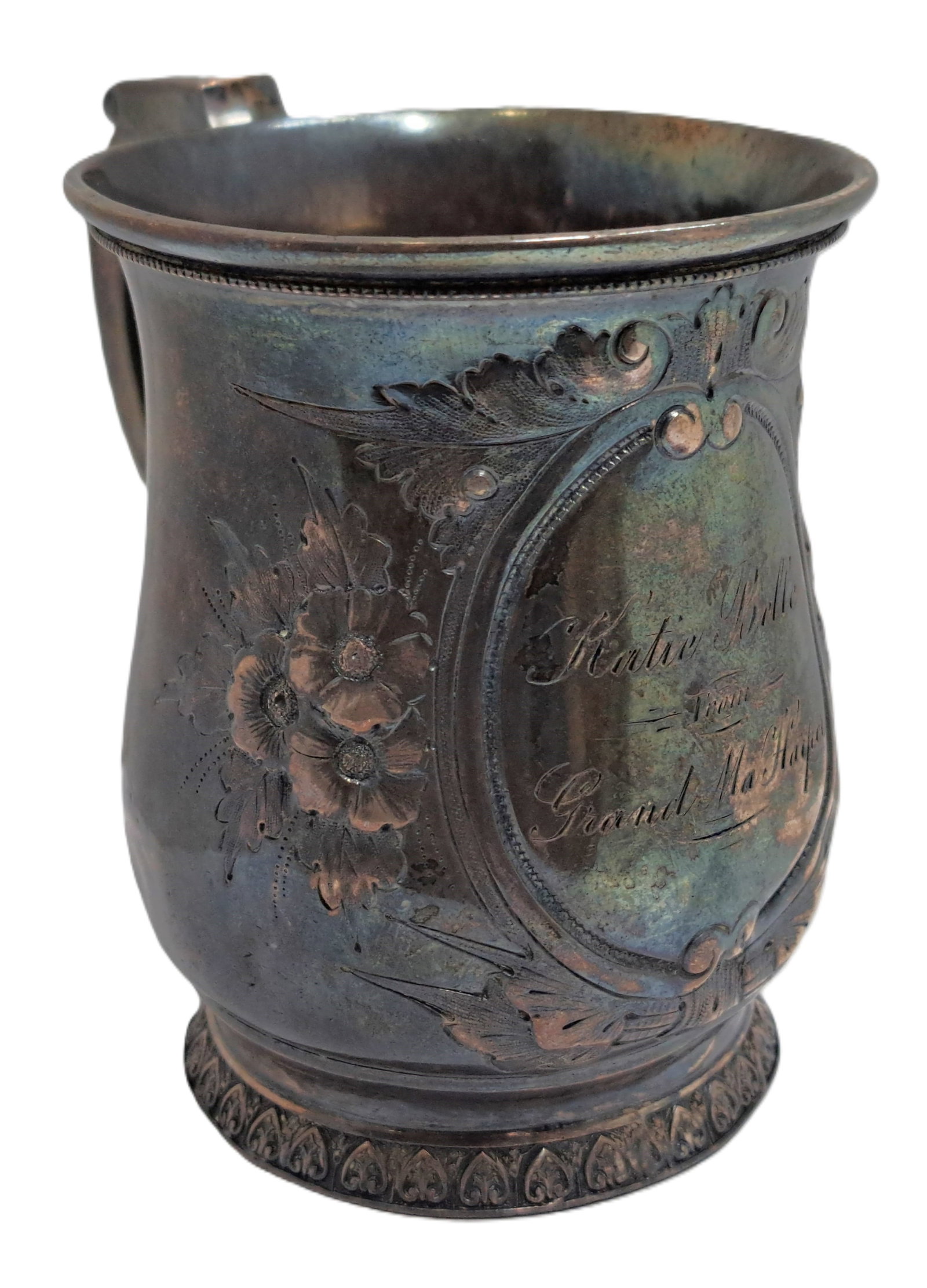 Katie Bell Harper Wood and Hughes Sterling Silver Baby Cup From Iowa California Harpers: Described By: Mike NCD 68504 Title:Katie Bell Harper Wood and Hughes Sterling Silver Baby Cup From Iowa California Harpers Description: Beautiful! Make this yours today. Happy bidding! Approx. Dimens