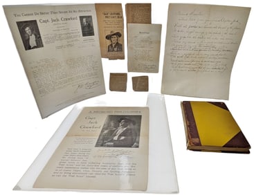 Very Rare Captain Jack Crawford 1910 Signed First Edition w/ Original Poem and Provenance