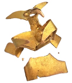 Gold Estate Discovery Pre-Colombian Manner Harpy Eagle 90G 15K Veragaus Diquis Panama Type To Fix