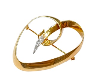 Early Paloma Picasso 1983 Tiffany & Co 18k Platinum Diamond Large Pendant Heart