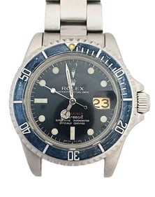 Vintage Rolex Red Submariner 1680 w/ Cool Tropical Ghost Bezel Fantastic As Found Condition
