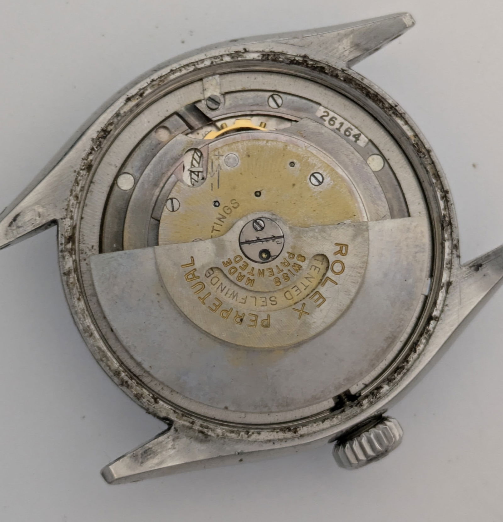 Genuine Rolex Oyster Perpetual Chronometer Waffle Dial Bubbleback Vintage Wrist Watch - 11