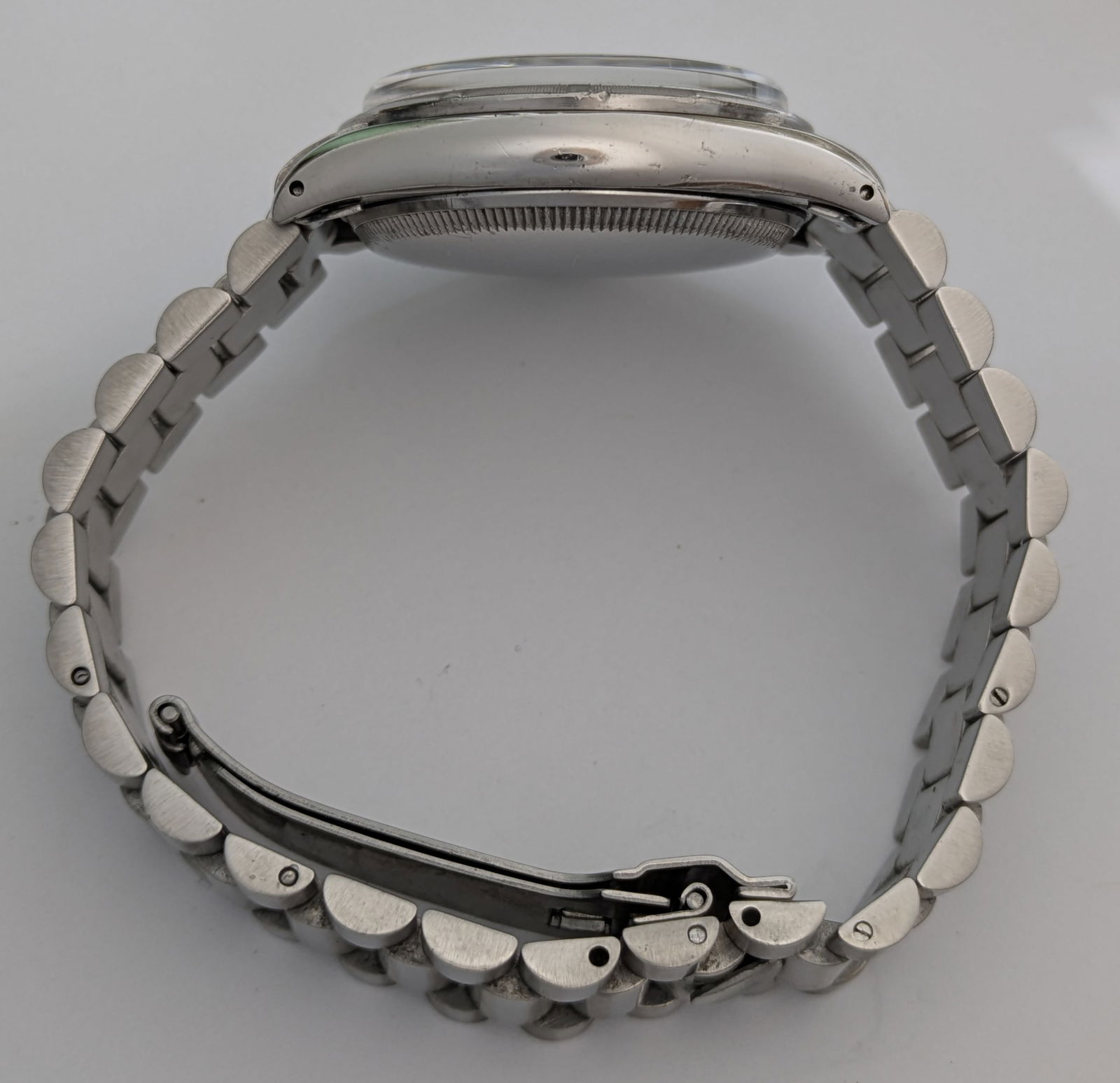 Genuine Rolex Oyster Perpetual Chronometer Waffle Dial Bubbleback Vintage Wrist Watch - 4