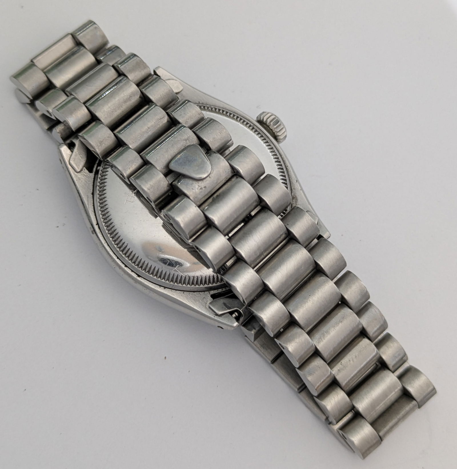 Genuine Rolex Oyster Perpetual Chronometer Waffle Dial Bubbleback Vintage Wrist Watch - 5