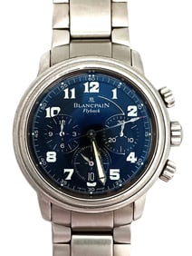 Scarce 38mm Vintage Blancpain Flyback Chronograph No. 38420 w/ Papers