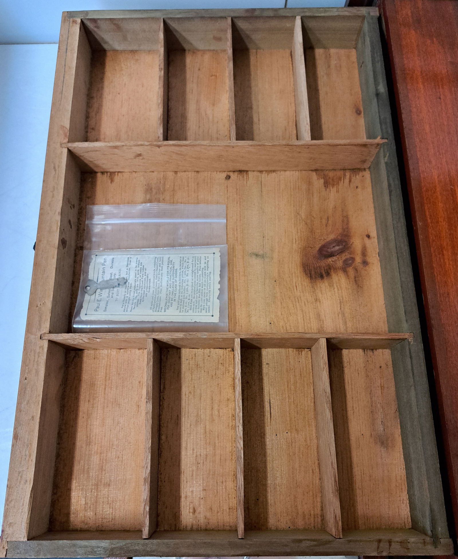 Paul E Wirt Fountain Pen Glass Convertible Display Case W/ Insert Orig Key - 12