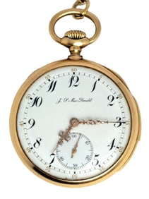 Exquisite Large minute repeater 18k Gold Mens Pocket Watch