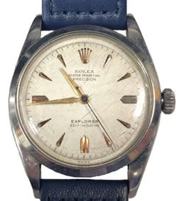 Rolex Explorer 6298 6098 Bubbleback Orig Textured Dial Early Explorer Automatic