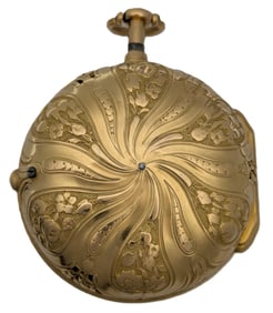 Important Louis Jouard 22K Gold 1/4 Hour Repeater Circa 1730 Chain Drive Pocket Watch
