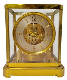 Vintage LeCoultre Atmos Swiss Perpetual Motion 15j Gilt Mantle Desk Clock