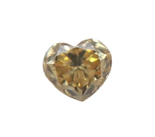 GIA Fancy Intense Natural Yellow Diamond Loose Heart Shaped Gemstone