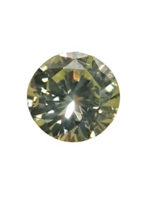 GIA Fancy Green-Yellow Diamond 0.24 Ct Round Brilliant Natural Earth-Mined