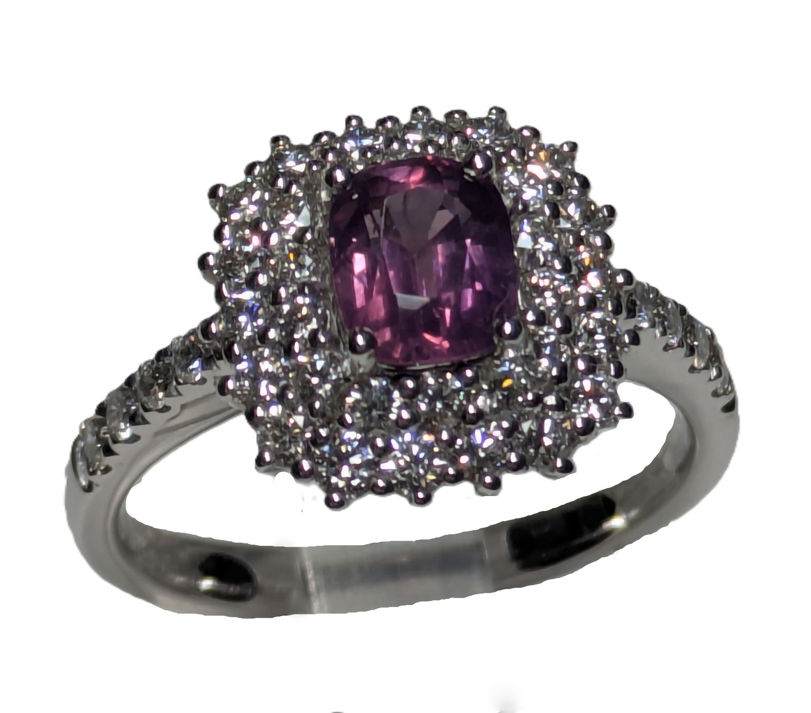 Rare Karl Haas 1.24ct Unheated Kashmir Sapphire Fine Diamond 950 Platinum Ring GIA: Described & Photographed By: Dillon CNX 0379 1171 Title: Rare Karl Haas 1.24ct Unheated Kashmir Sapphire Fine Diamond 950 Platinum Ring GIA Description:Rare Karl Haas 1.24ct Unheated Kashmir Sapphire