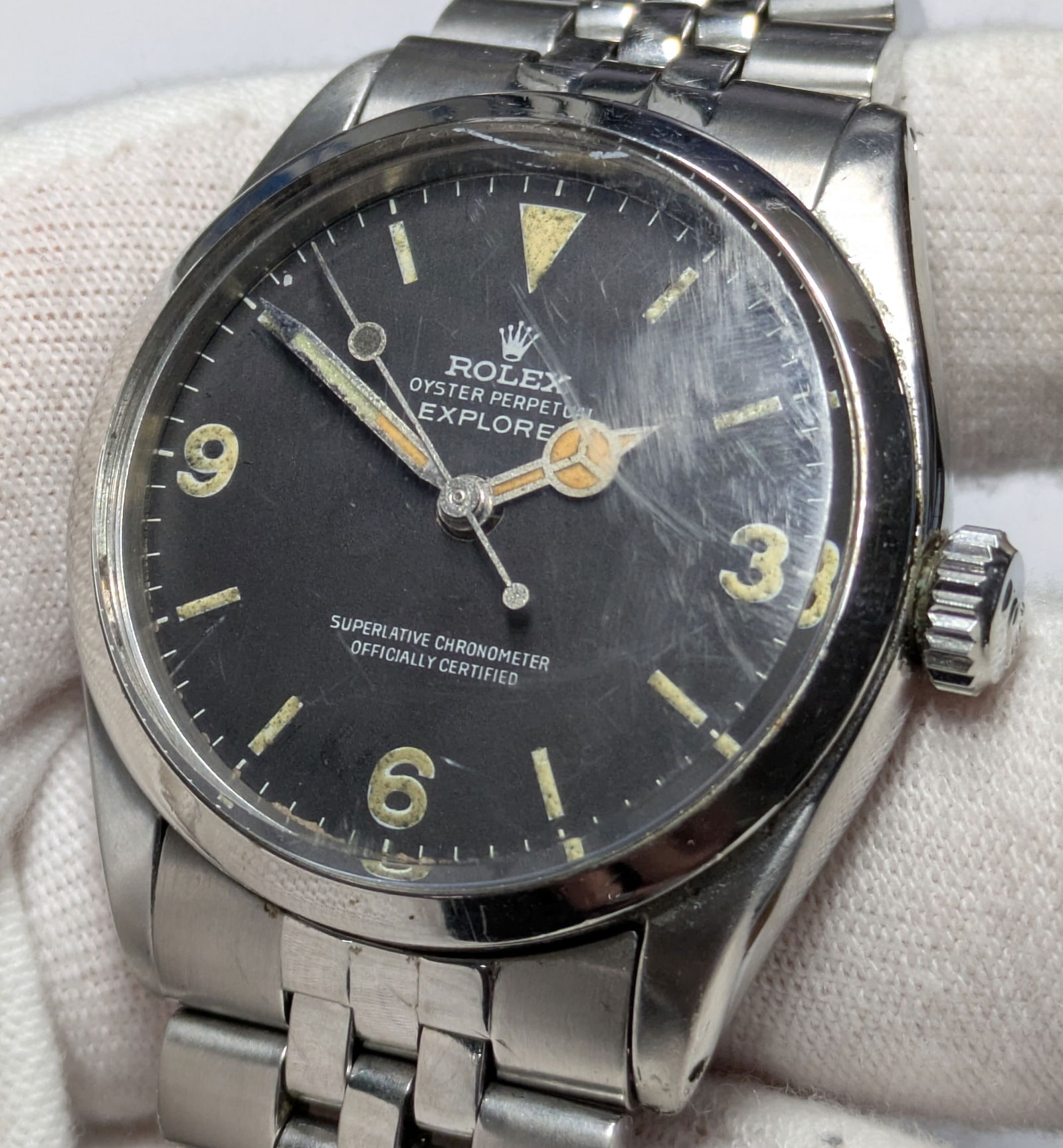 1955 Rolex Bubbleback 6284 SS Mens Automatic Running Wrist Watch w/ Big Crown Bracelet - 13