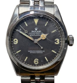 1955 Rolex Bubbleback 6284 SS Mens Automatic Running Wrist Watch w/ Big Crown Bracelet