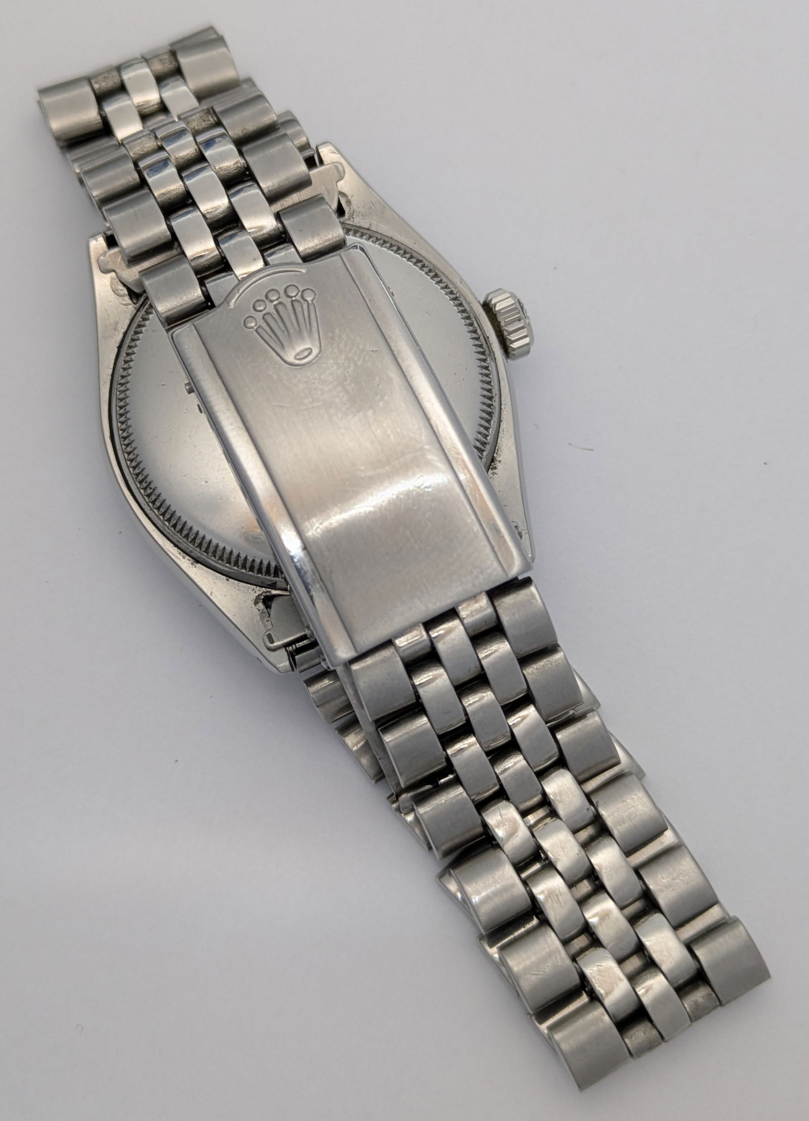 1955 Rolex Bubbleback 6284 SS Mens Automatic Running Wrist Watch w/ Big Crown Bracelet - 5