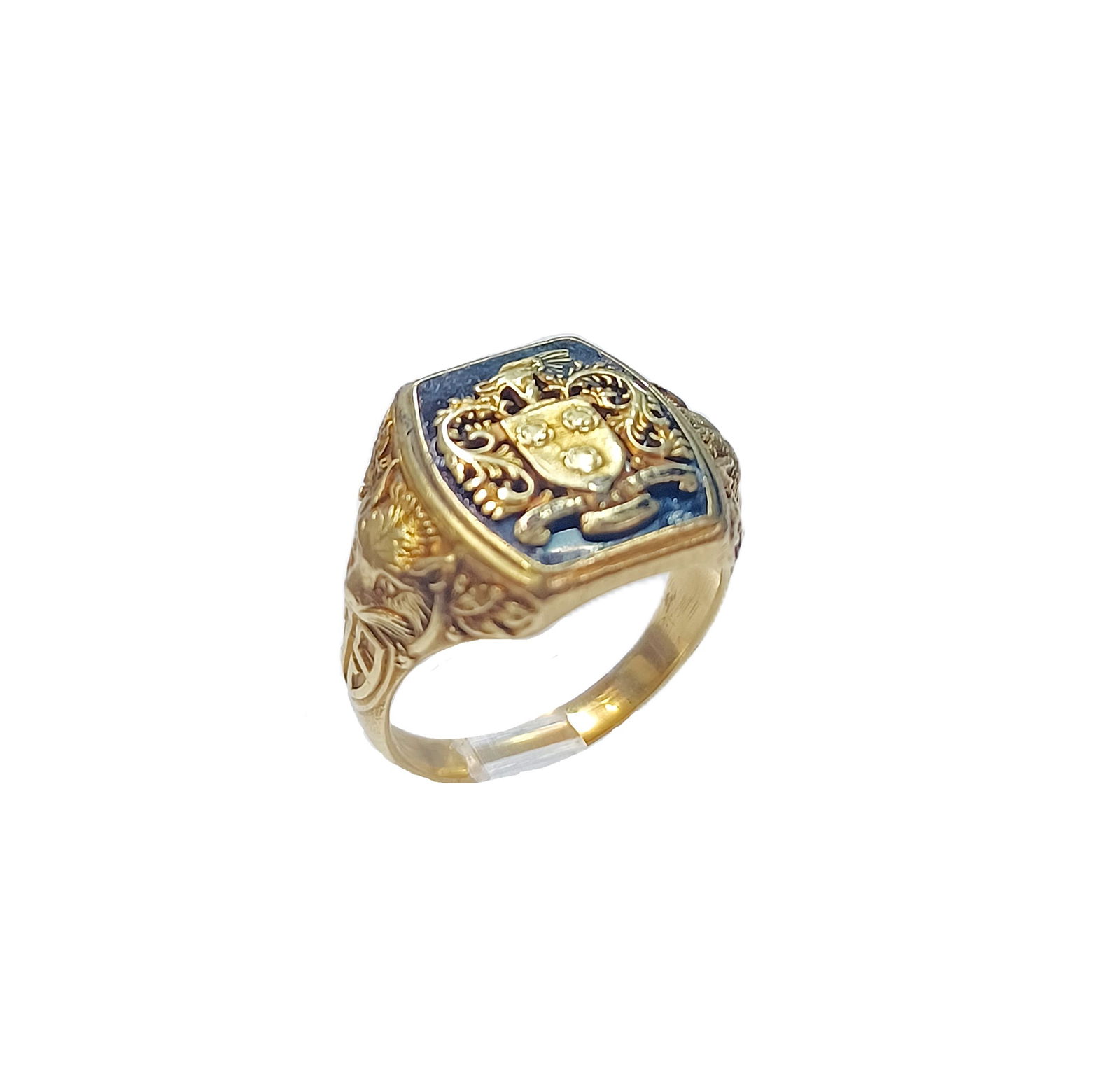 Antique Dated 1925 14k Gold Tiffany & Co Signet Coat of Arms Class School Ring Art Deco Size 8: Described & Photographed By: Rafe HFA NFDDD 69535 Title: Antique Dated 1925 14k Gold Tiffany & Co Signet Coat of Arms Class School Ring Art Deco Size 8 Description:Antique Dated 1925 14k Gold Tiffany