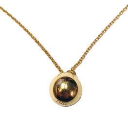 Tiffany & Co. New York 18k Gold Necklace Ball Pendant T & Co 19 Inches