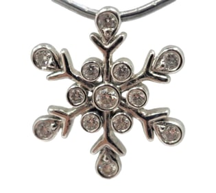 Tiffany & Co. Platinum Ladies Diamond Snowflake Pendant