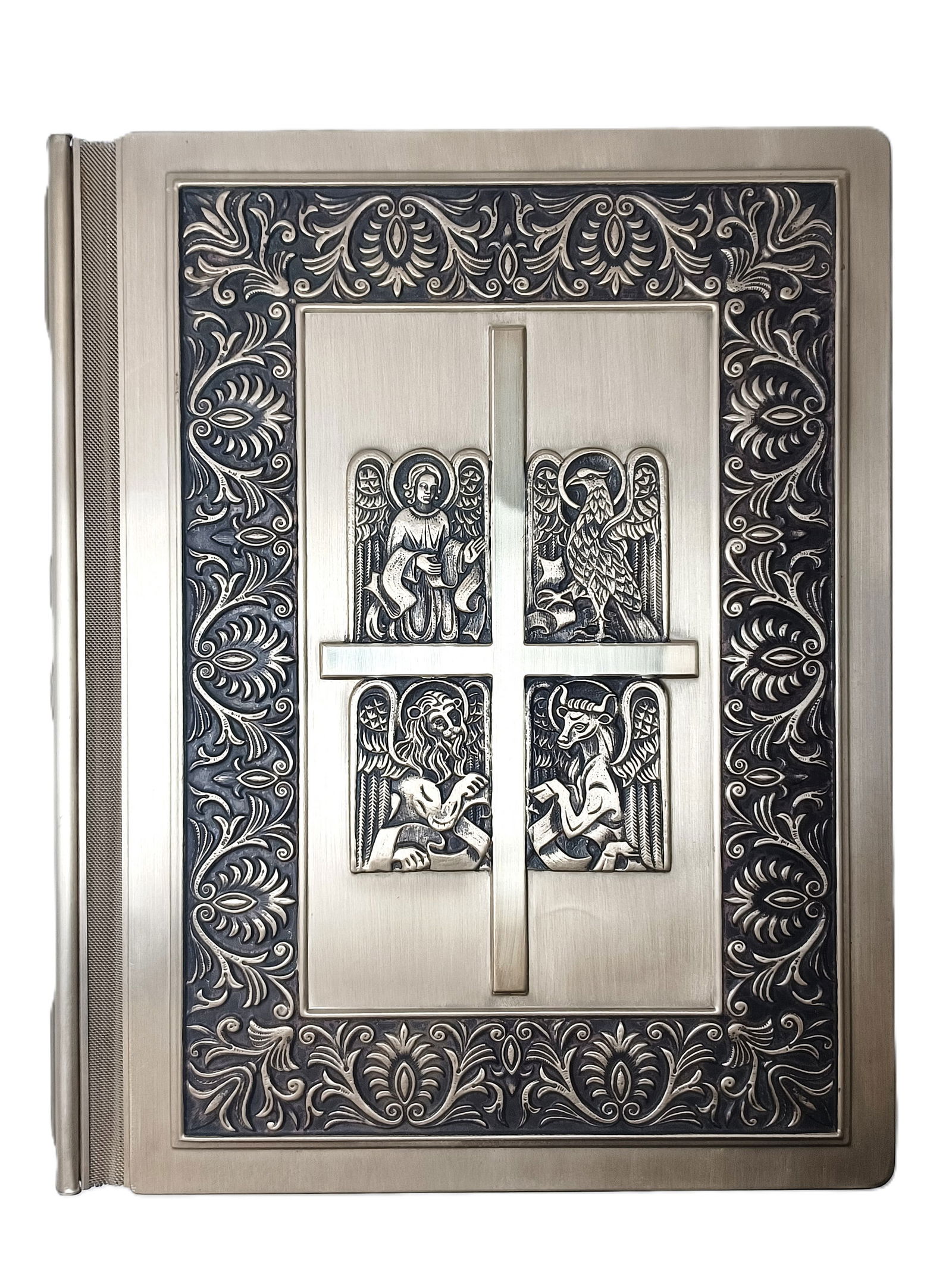 Heavy Silvered Franklin Mint Family Bible No Monogram (1 of 6)