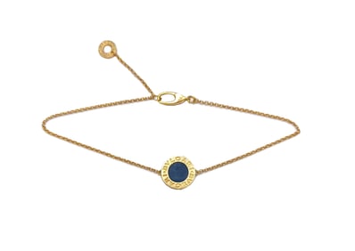 Bvlgari 18k Yellow Gold Black Enamel Bracelet or Ankle Bracelet